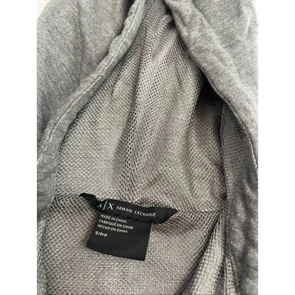 Armani Exchange Grey Zip Up Jacket Hoodie Size Small